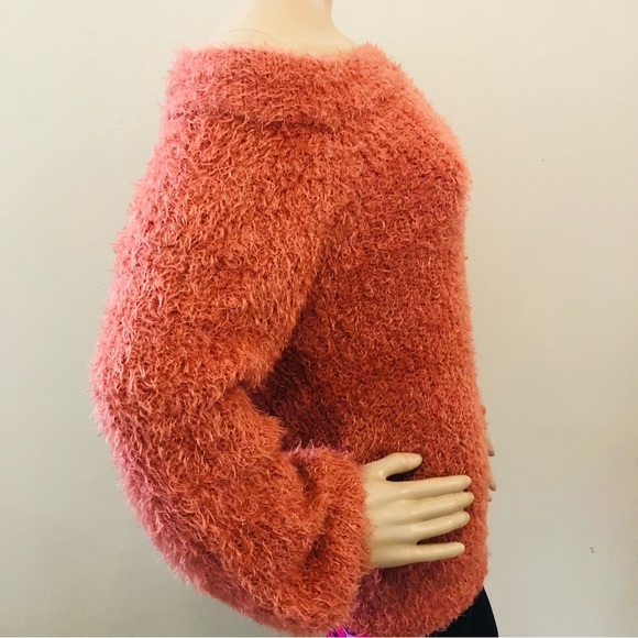 Francesca’s Snails and Cinnamon Off the Shoulder Fuzzy Sweater - Picture 2 of 7
